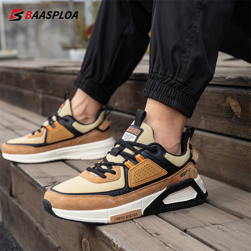 Men Casual Walking Shoes Fashion Leather Tennis M7128