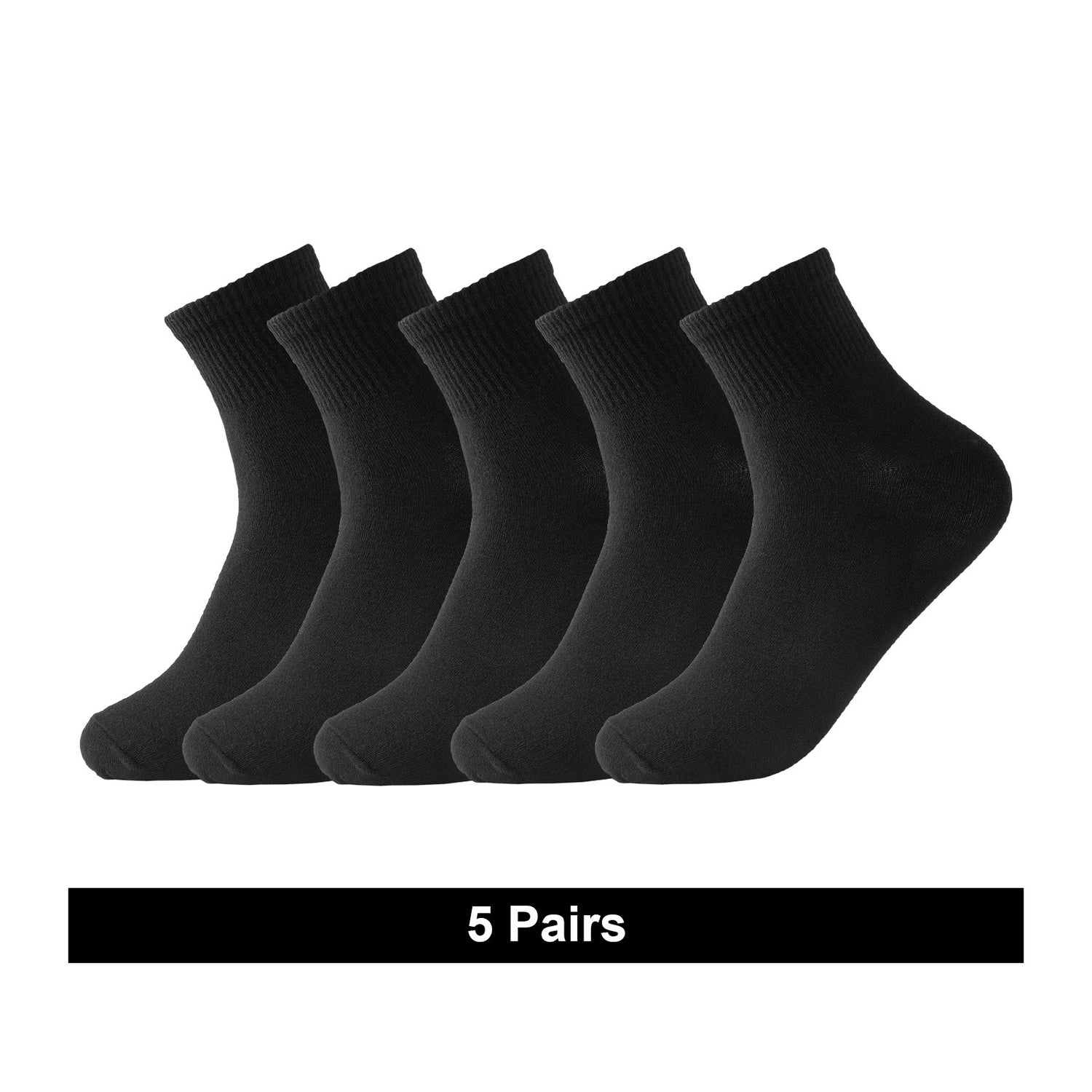 Men Sports Socks Anti-slip Breathable Solid Cotton Socks 5 Pairs 912305