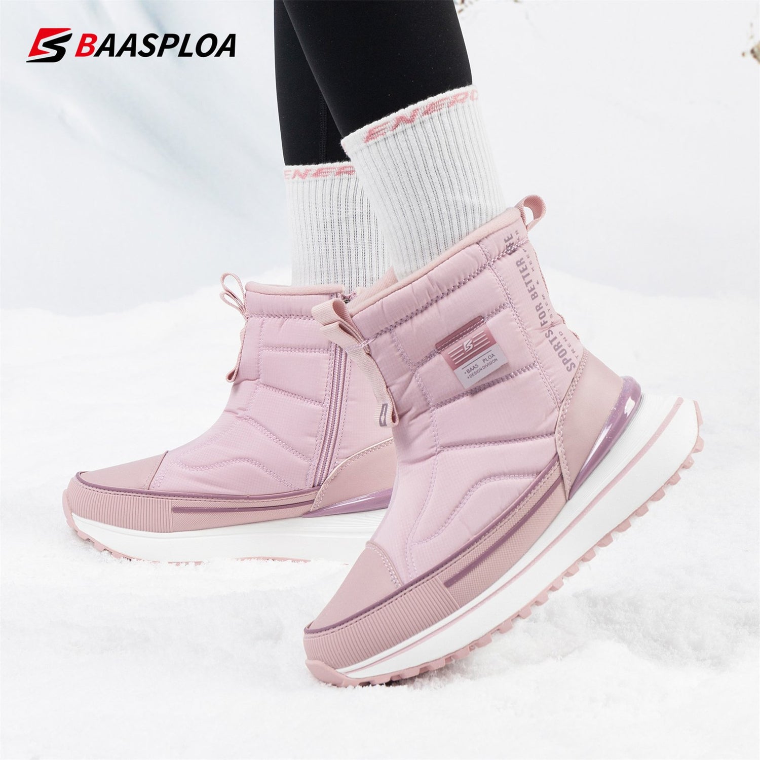 Snow Boots Winter Plush Warm Ankle Walking Women Shoes B5192