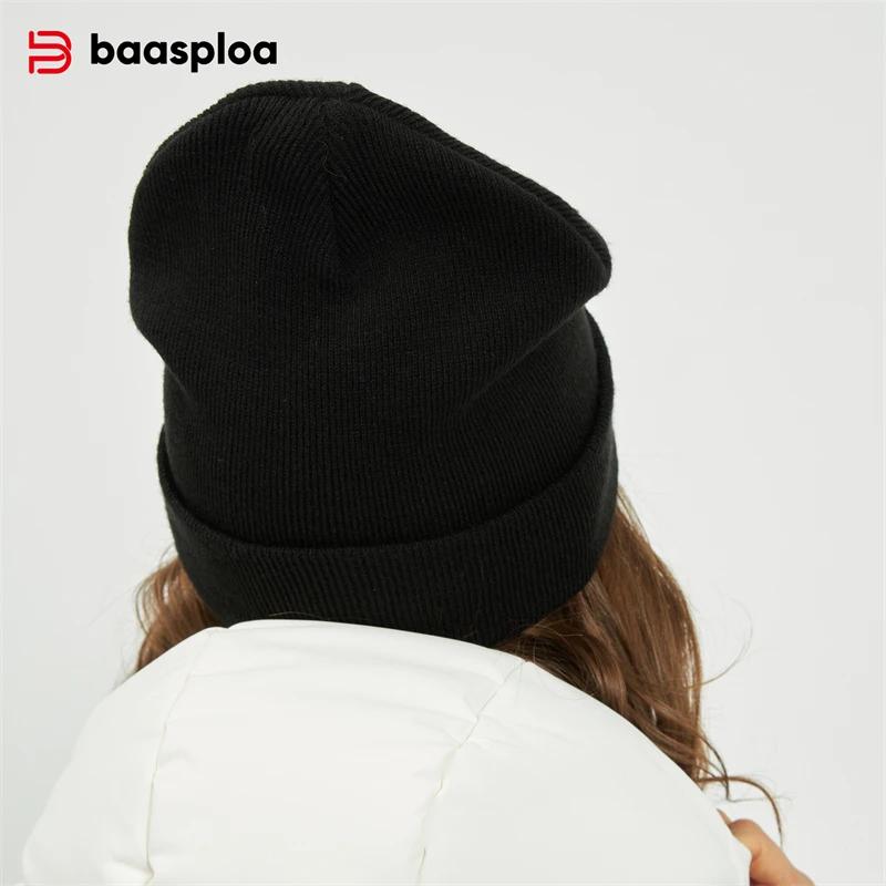 Women Knitted Hats Outdoor Casual Elastic Hats Female Wool Warm Beanies Cap G3406X